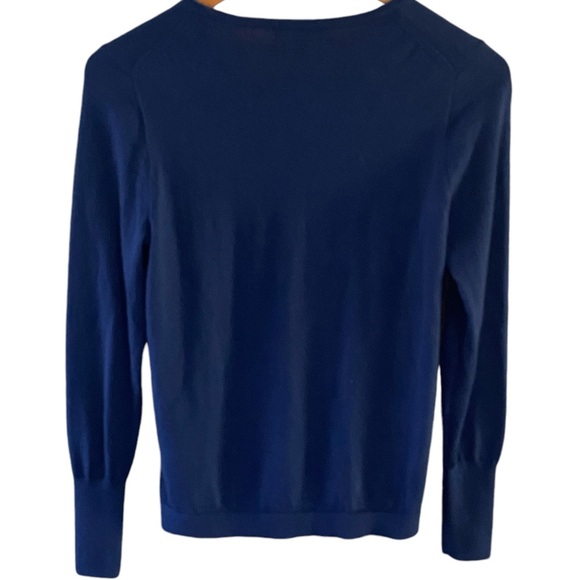 NWOT J. Crew Halle Navy Blue Merino Wool Sweater Size Small - Picture 7 of 8